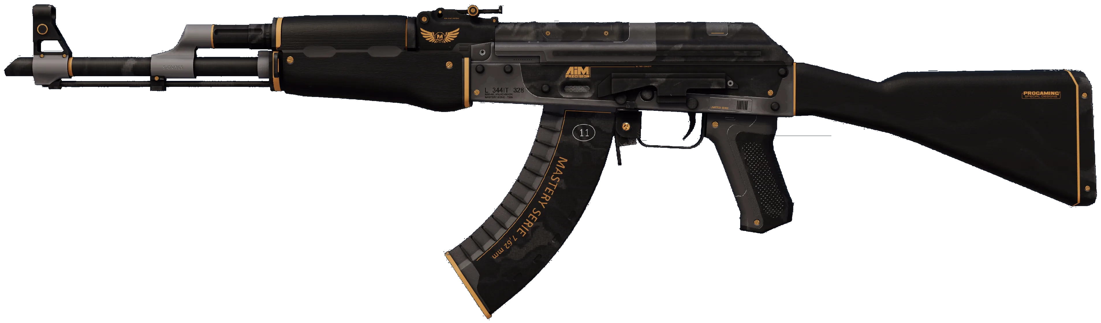 AK-47 Elite Build — классический серо-черный калаш с оранжевыми акцентами